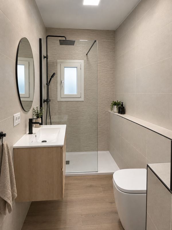 El mismo baño después de la reforma